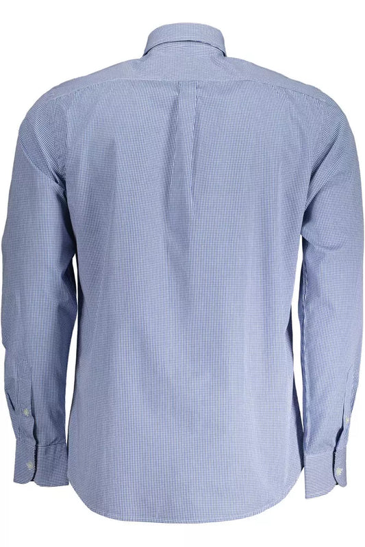 Blue Cotton Men Shirt