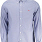 Blue Cotton Men Shirt