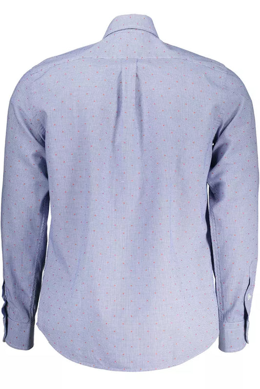 Blue Cotton Men Shirt