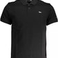 Black Cotton Men Polo Shirt