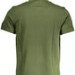 Green Cotton Men Polo Shirt