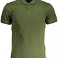 Green Cotton Men Polo Shirt