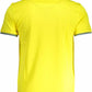 Yellow Cotton Men Polo Shirt