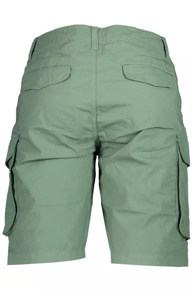 Green Cotton Men Bermuda Pants