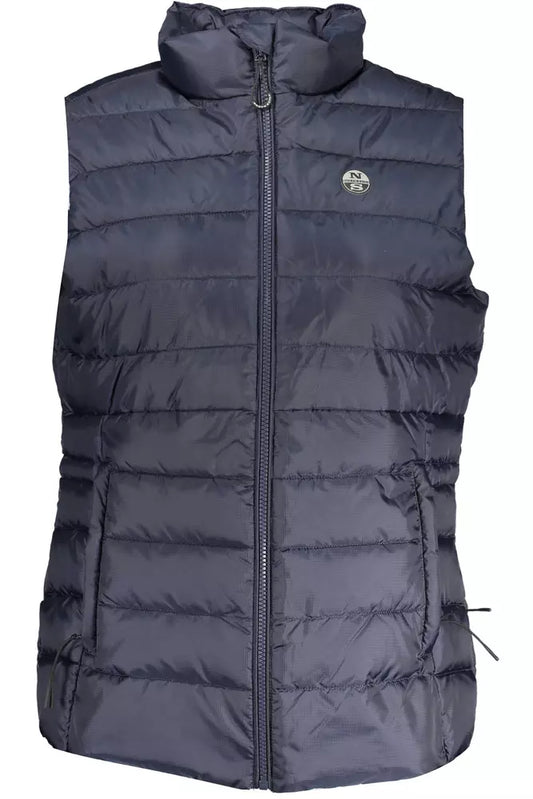Blue Polyester Women Jacket