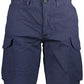 Blue Cotton Men Bermuda Trousers