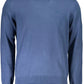 Blue Cotton Men Sweater