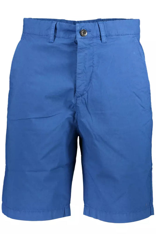 Blue Cotton Men Bermuda Shorts