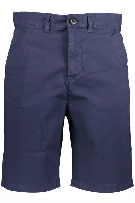Blue Cotton Men's Bermuda Shorts