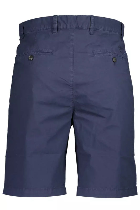 Blue Cotton Men's Bermuda Shorts