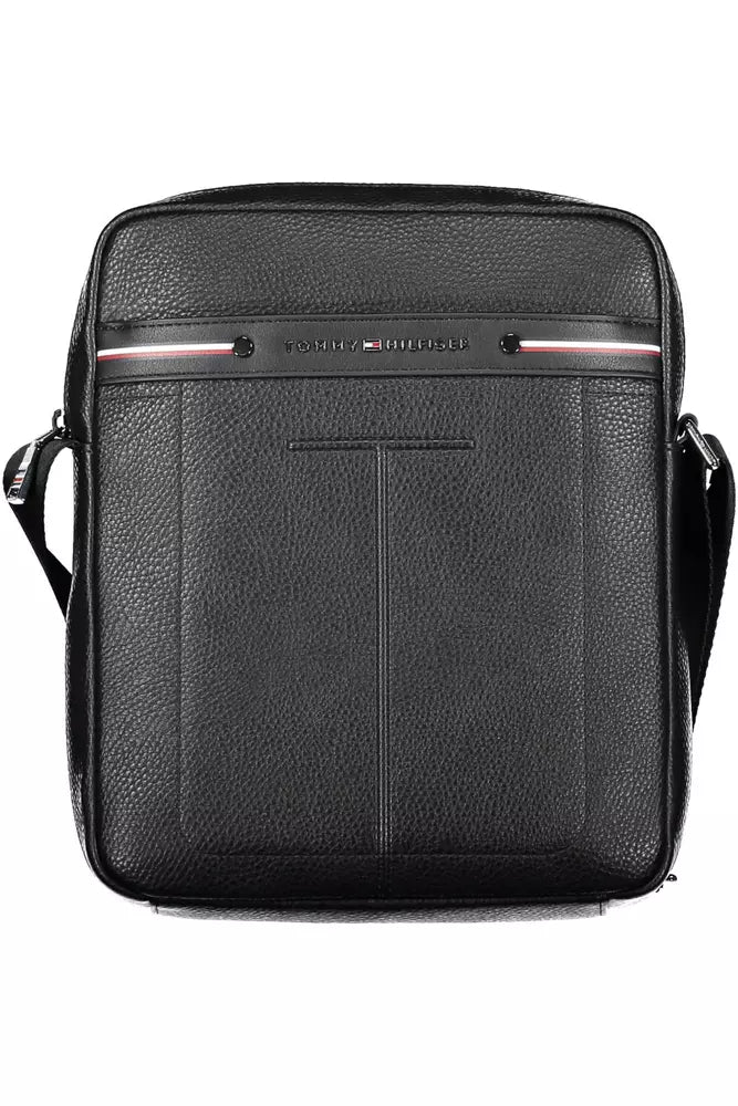Black Polyethylene Men Shoulder Bag