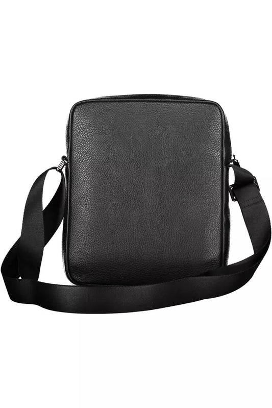 Black Polyethylene Men Shoulder Bag