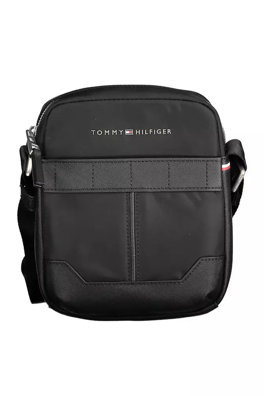 Black Polyester Men Shoulder Bag