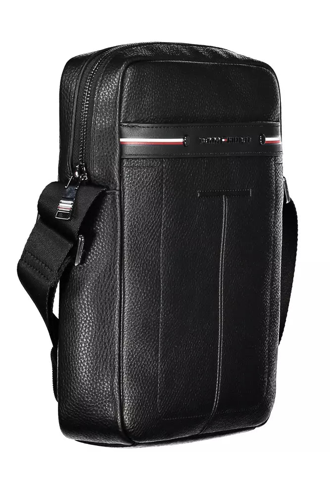 Black Polyethylene Men Shoulder Bag