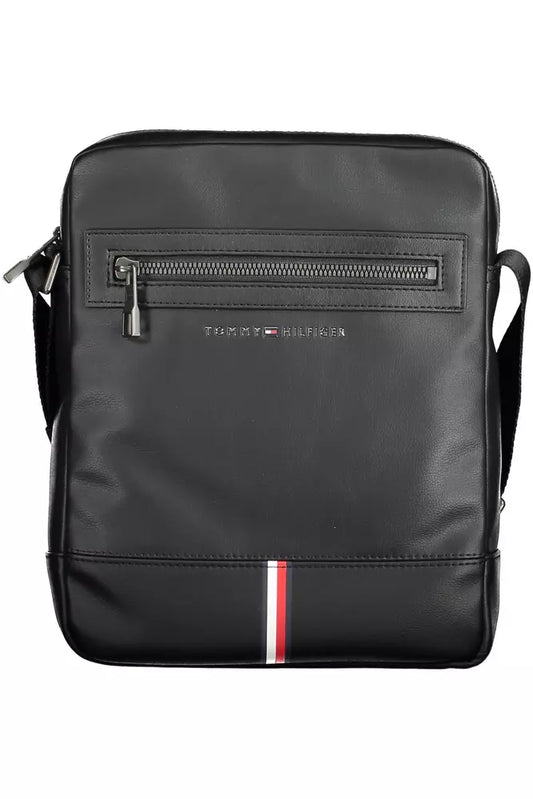 Black Polyethylene Men Shoulder Bag