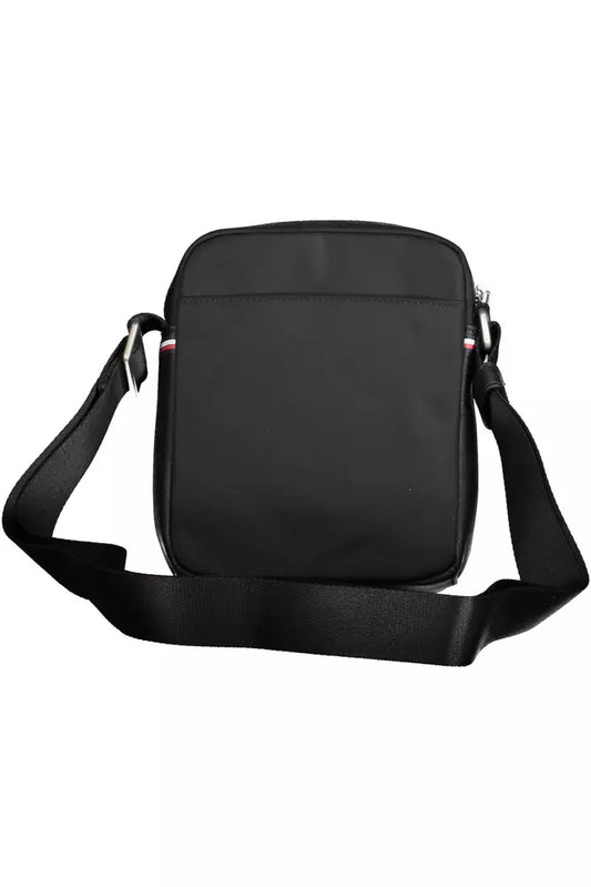 Black Polyester Men Shoulder Bag