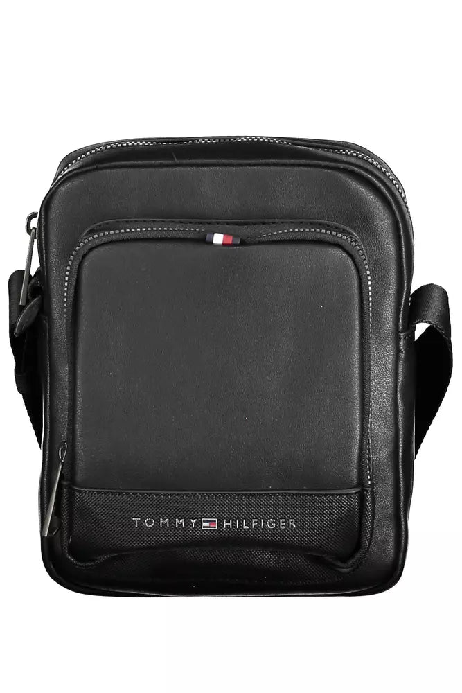 Black Polyethylene Men Shoulder Bag