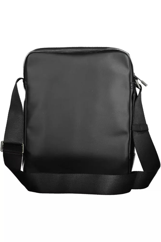 Black Polyethylene Men Shoulder Bag