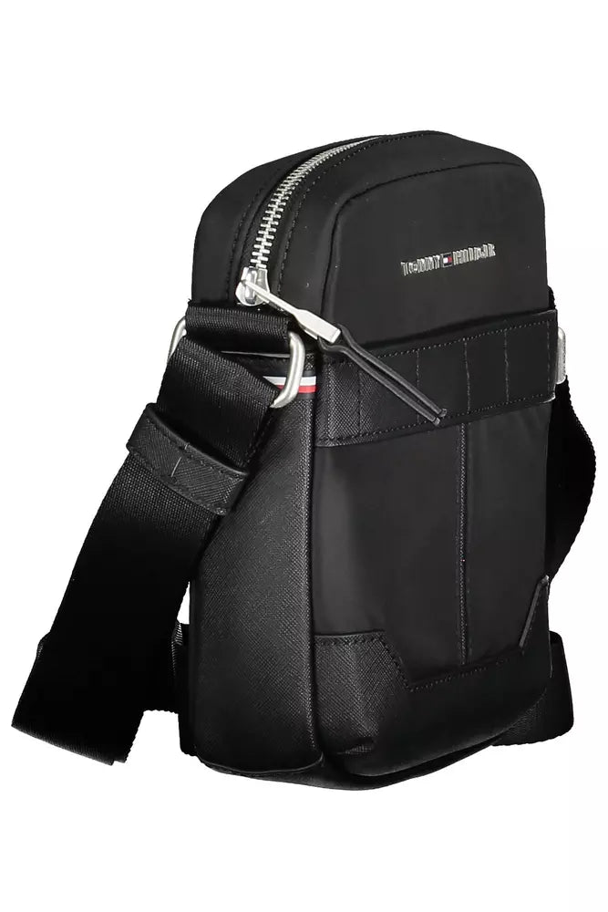 Black Polyester Men Shoulder Bag