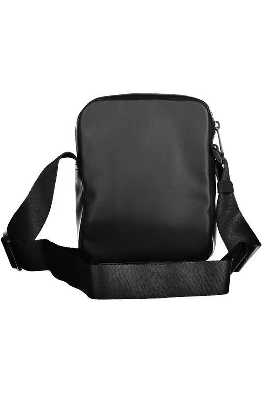 Black Polyethylene Men Shoulder Bag