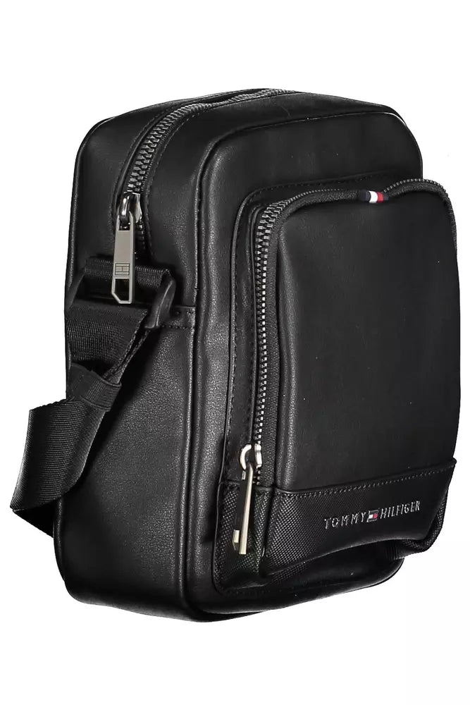 Black Polyethylene Men Shoulder Bag