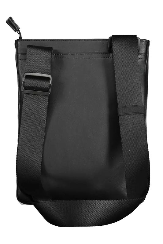 Black Polyethylene Men Shoulder Bag