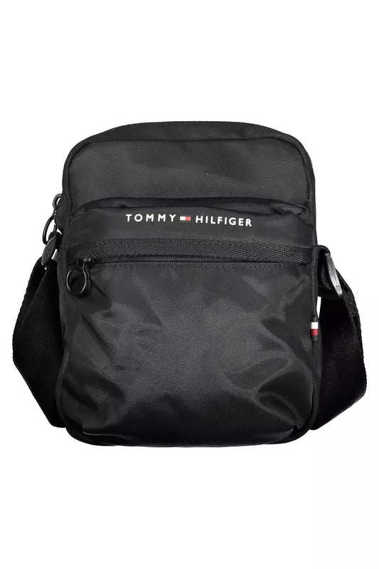 Black Polyester Men Shoulder Bag
