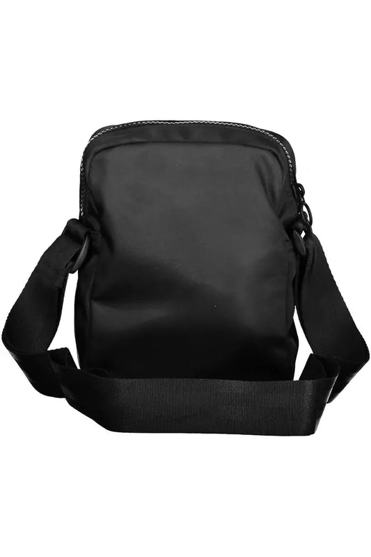Black Polyester Men Shoulder Bag