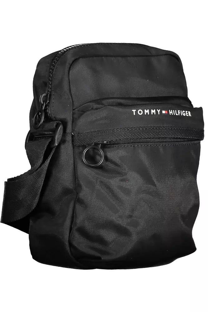 Black Polyester Men Shoulder Bag