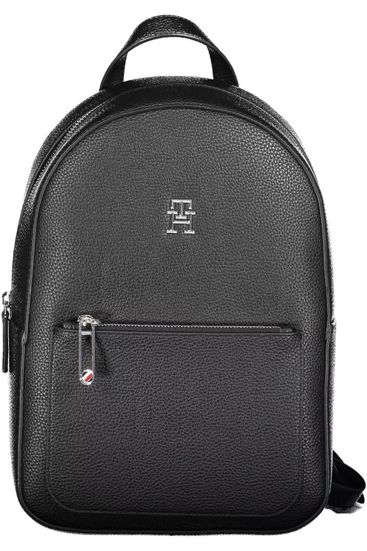 Black Polyethylene Women Backpack