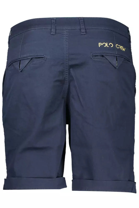 Blue Cotton Mens Bermuda