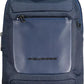 Blue Recycled Men Shoulder Bag