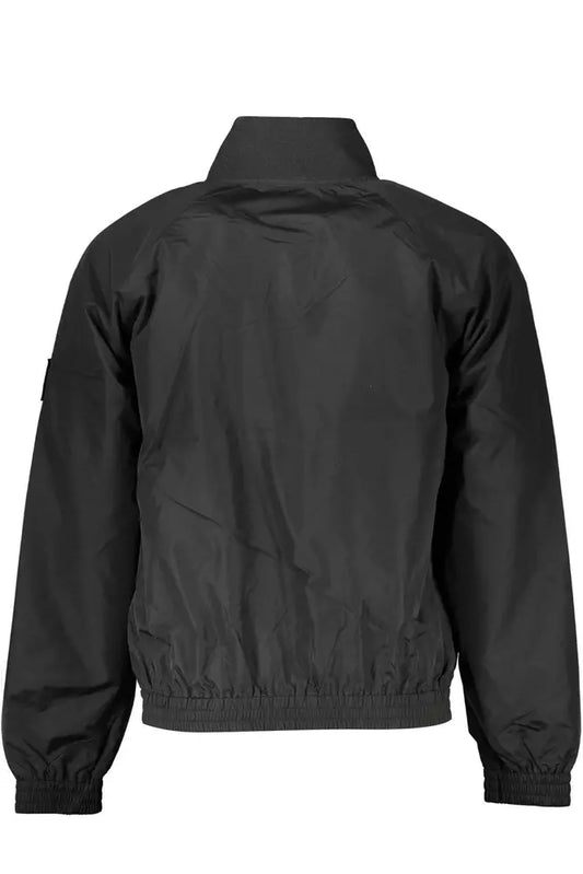 Black Polyester Men Jacket