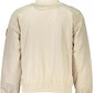 Beige Polyester Men Jacket
