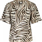 Beige Cotton Women T-Shirt