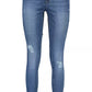 Blue Cotton Women Jeans