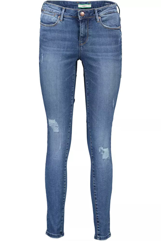 Blue Cotton Women Jeans