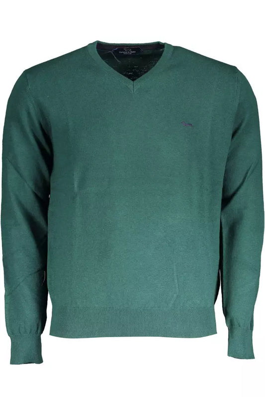 Green Cotton Men Shirt