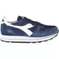 Blue Leather Women Sneaker