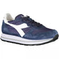 Blue Leather Women Sneaker