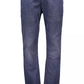 Blue Cotton Men Trouser