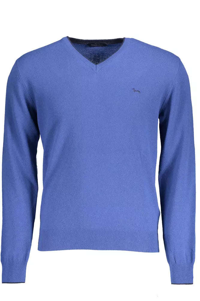 Blue Wool Men Sweater