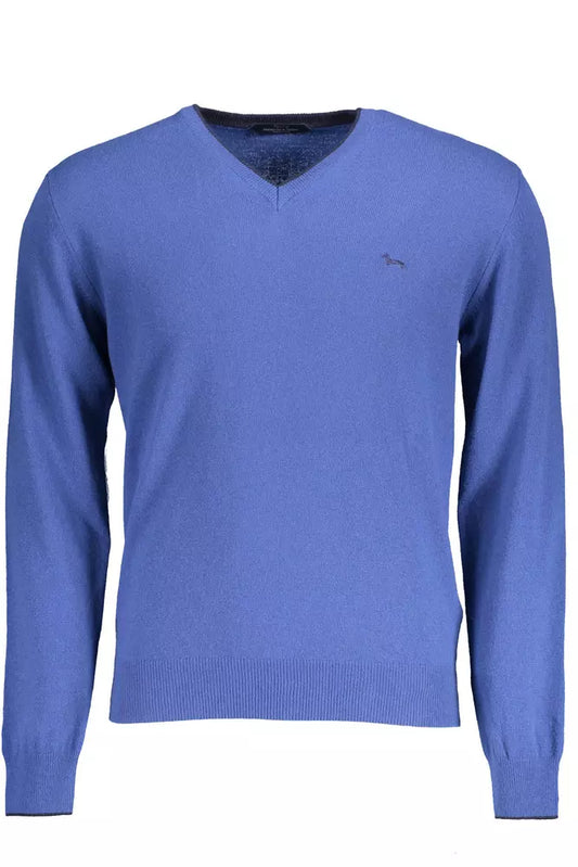 Blue Wool Men Sweater