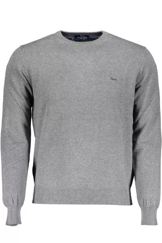 Gray Cotton Men Sweater