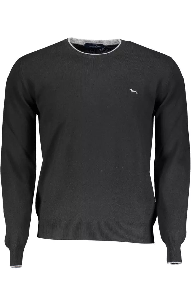 Black Wool Men Sweater