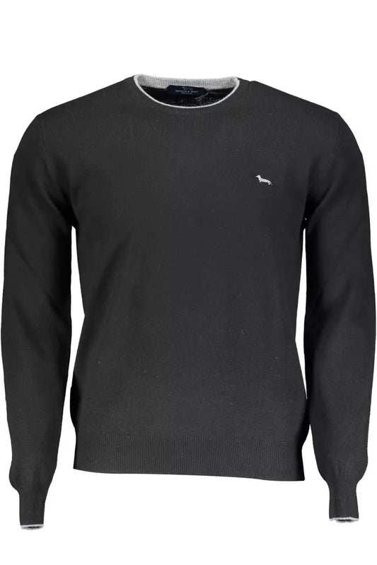 Black Wool Men Sweater