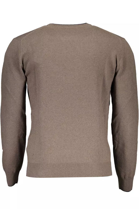 Brown Wool Men Sweater