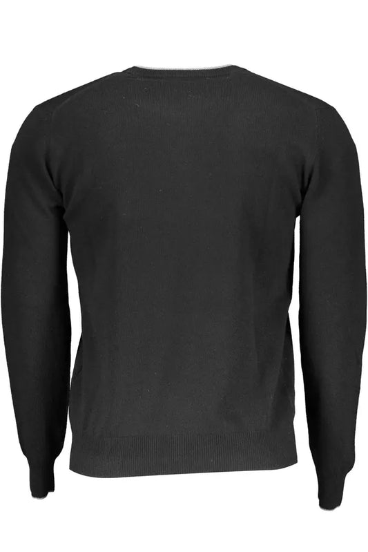 Black Wool Men Sweater
