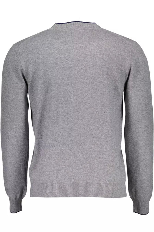 Gray Wool Men Sweater
