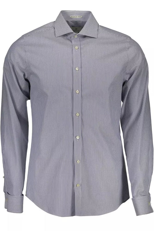 Blue Cotton Men Shirt